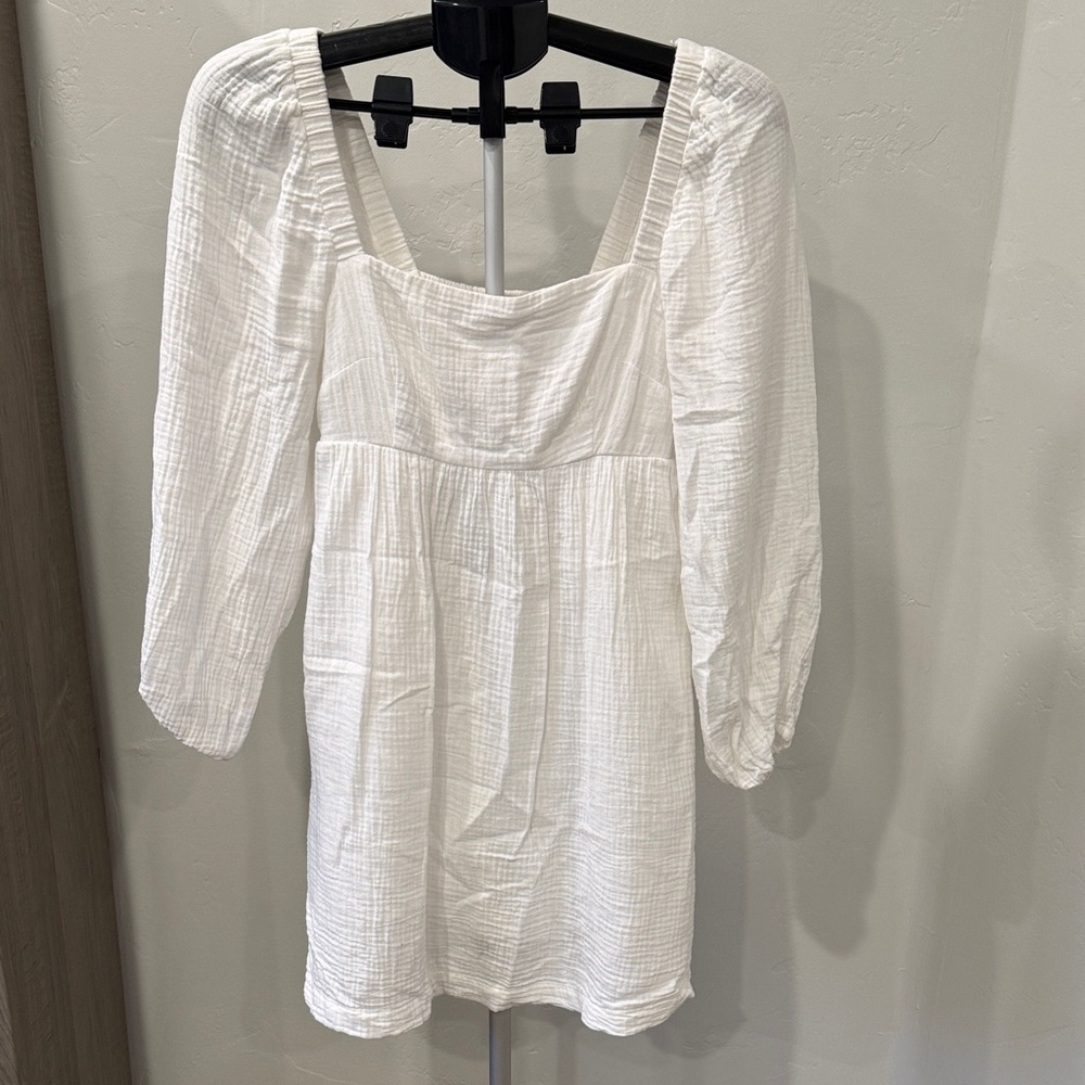 JCrew White Cotton Dress - Size XS - EUC